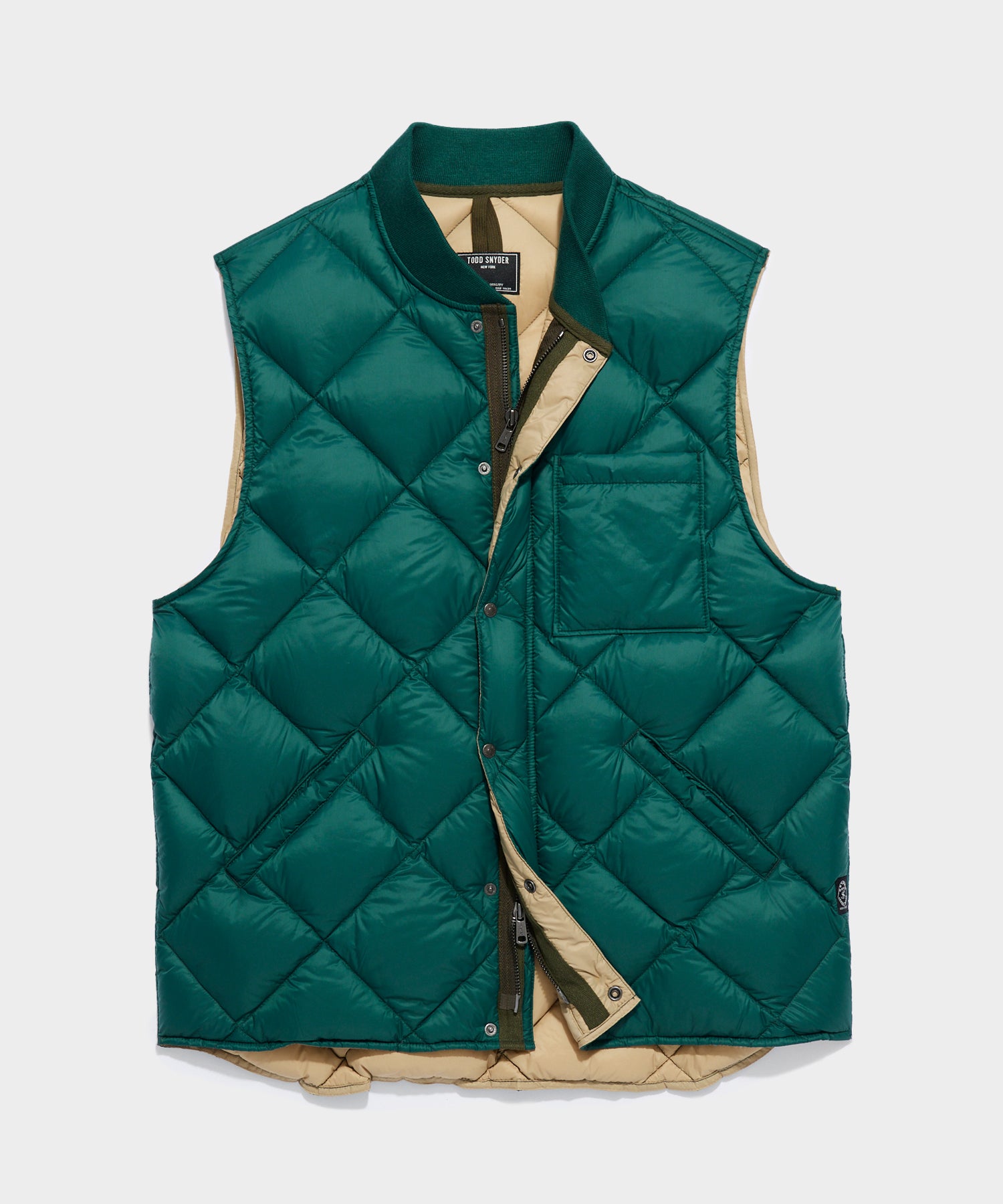 Italian Quilted Nylon Liner Vest in Deep Pine – Todd Snyder