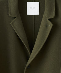 Italian Cashmere Top Coat in Olive