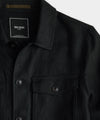 Italian Linen 4-Pocket Safari Shirt in Black