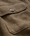 Tailored Shirt Jacket in Light Brown Herringbone