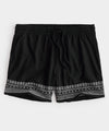 5" Weekend Short in Black Embroidered Jacquard