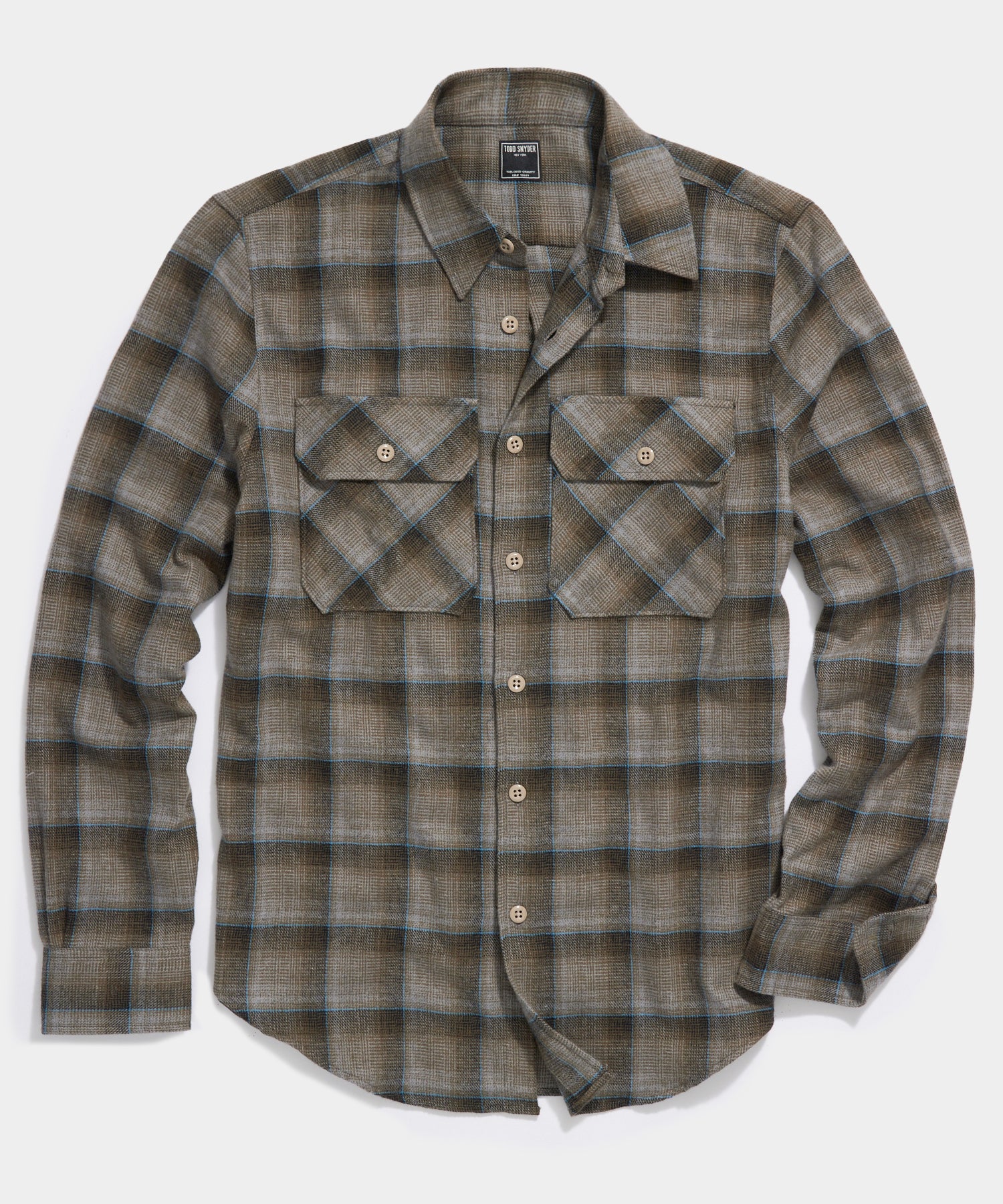 Alaskan Chamois Shirt in Gray Multi-Check