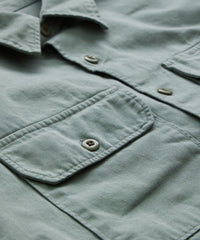 Two Pocket Utility Long Sleeve Shirt In Soft Sage