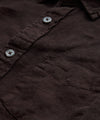 Slim Fit Sea Soft Irish Linen Shirt in Dark Chocolate