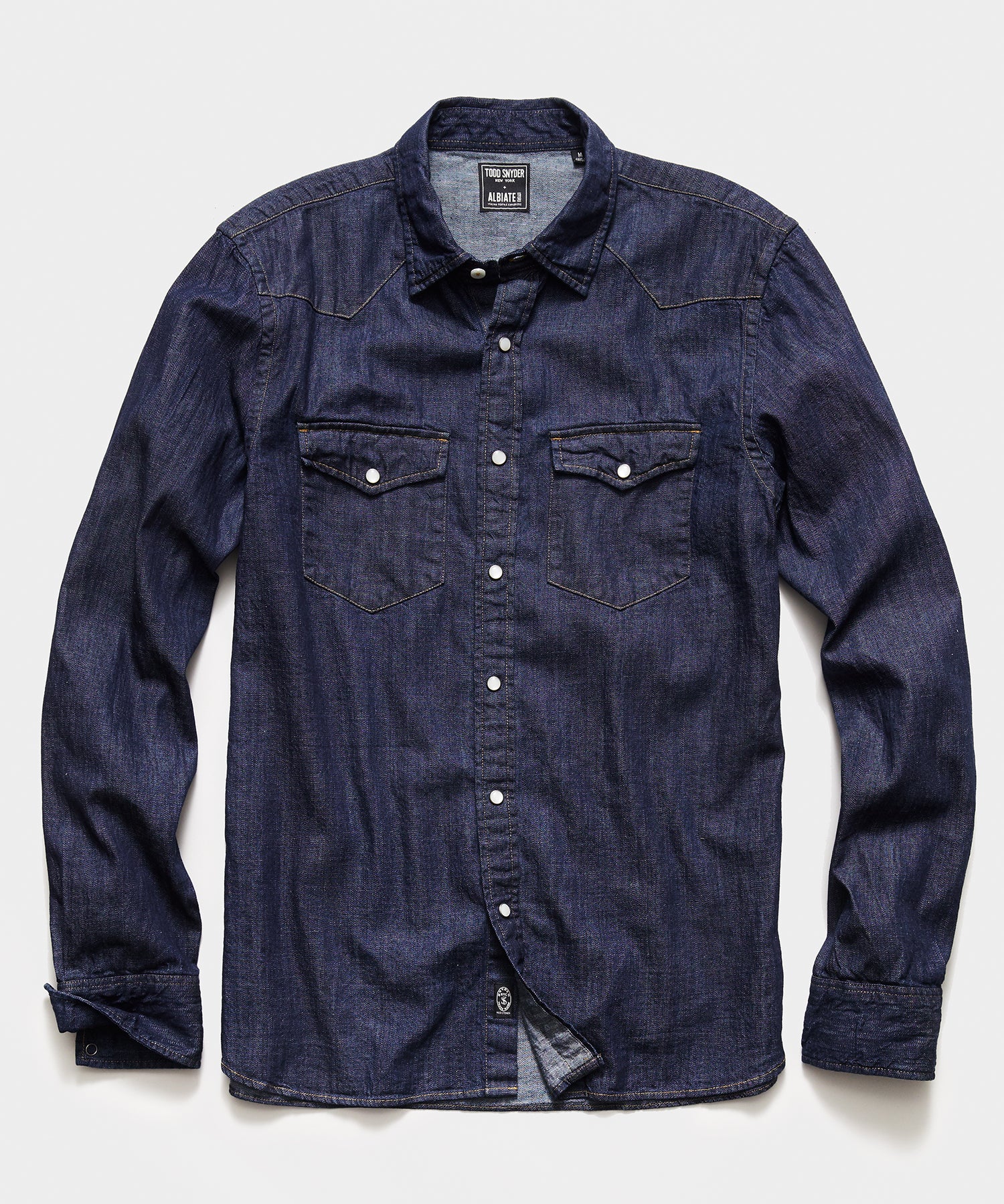 Denim Western Long Shirt in Indigo