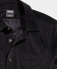 Velvet Overshirt in Black