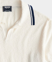 Tipped Boucle Montauk Polo in Bisque