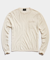 Premium Cashmere Pocket Tee in Bisque
