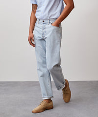 Relaxed Fit Selvedge Jean in Sun Faded Wash