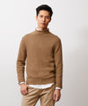 Roll Neck Cotton Sweater in Pine Cone