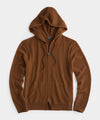 Cashmere Full Zip Hoodie In Toasted Coconut