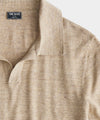 Linen Montauk Sweater Polo in Weathered Oak