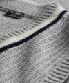 Lambswool Cricket Sweater Vest in Silver Grey