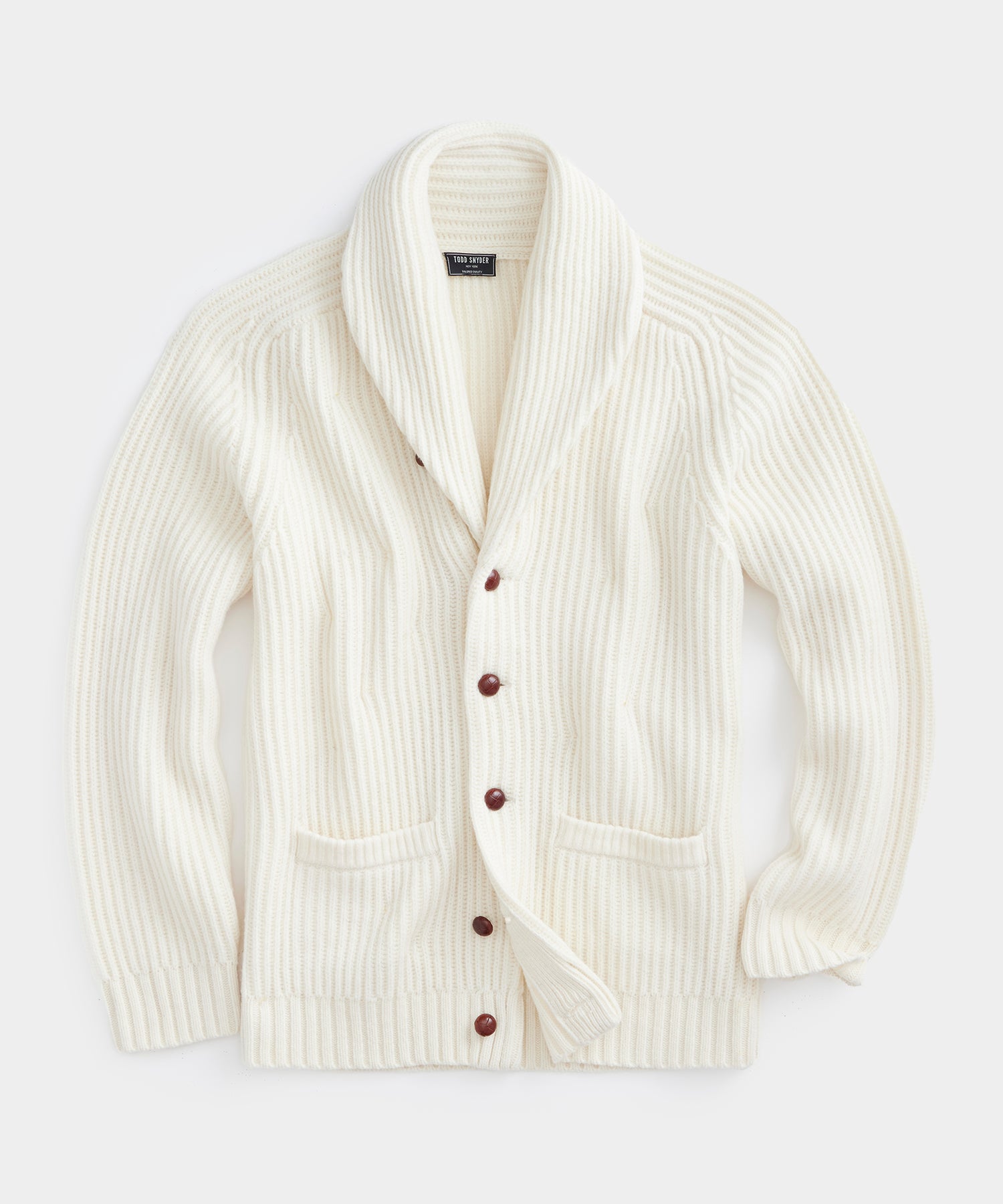 Todd Snyder Old Town Shawl Cardigan in Antique White