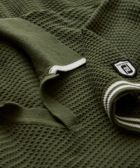 Todd Snyder x FootJoy Mesh Sweater Polo In Olive