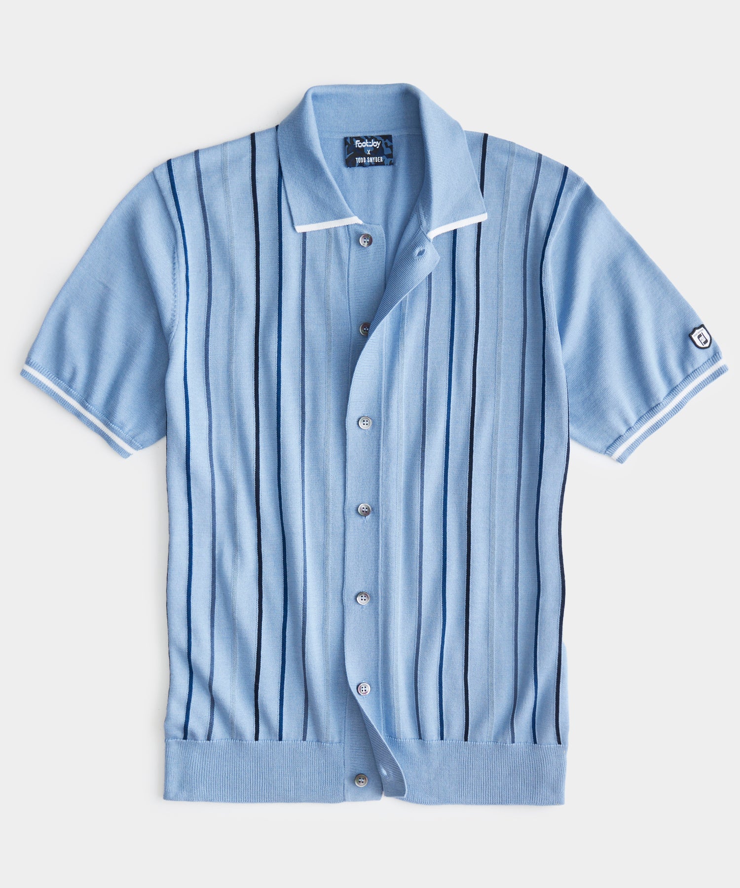 Todd Snyder x FootJoy Full-Placket Sweater Polo In Blue