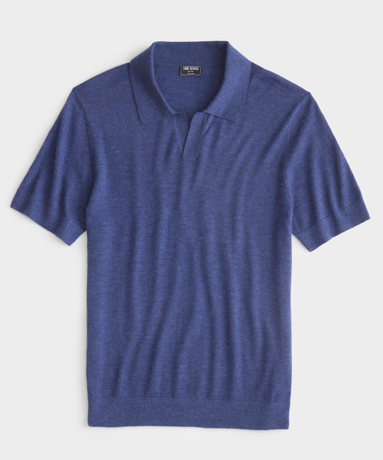 Lightweight Cashmere Montauk Polo in Weathered Blue